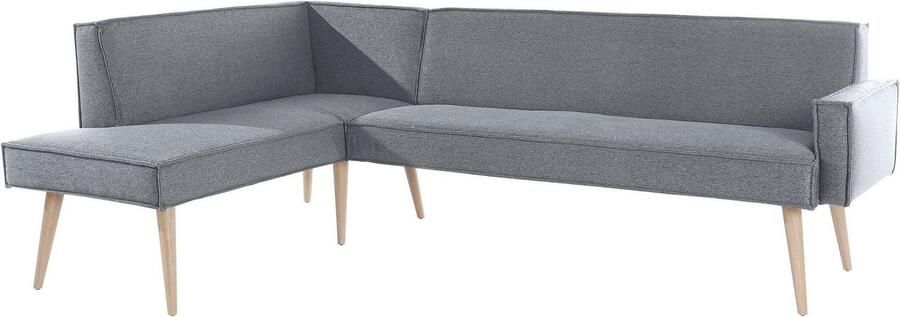 Exxpo sofa fashion Hoekbank Lungo moderne paspelnaad comfortabel en elegant hoge houten voet - Foto 4