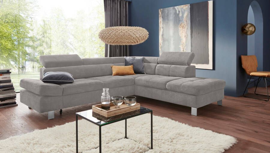 Exxpo sofa fashion Hoekbank Fiji L-vorm met verstelbare hoofdsteun resp. rugleuning naar keuze met slaapfunctie - Foto 1
