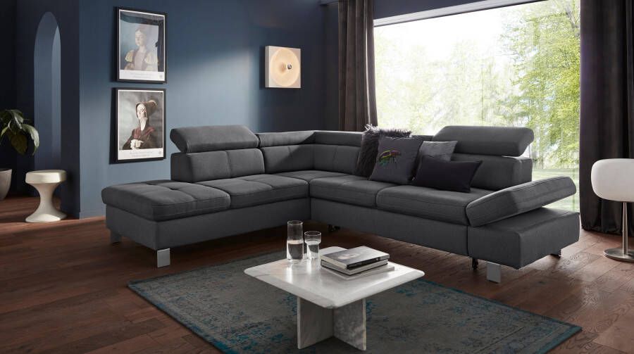 Exxpo sofa fashion Hoekbank Fiji L-vorm met verstelbare hoofdsteun resp. rugleuning naar keuze met slaapfunctie - Foto 12