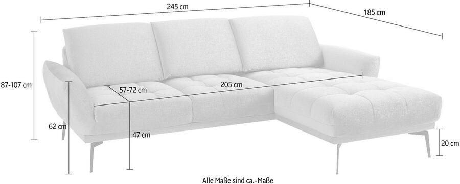 Exxpo sofa fashion Hoekbank Palic incl. rugverstelling comfortabel elegant breedte 245cm L-vorm - Foto 3