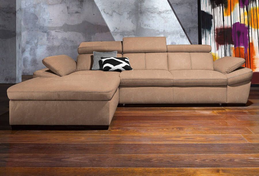 Exxpo sofa fashion Hoekbank Salerno inclusief verstelbare hoofdsteun en verstelbare armleuning naar keuze met slaapfunctie - Foto 4
