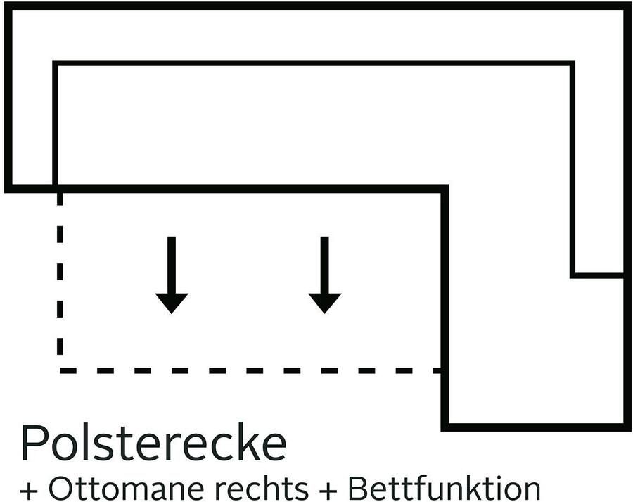 COTTA Hoekbank Leandra L-vorm naar keuze met slaapfunctie & bedkist