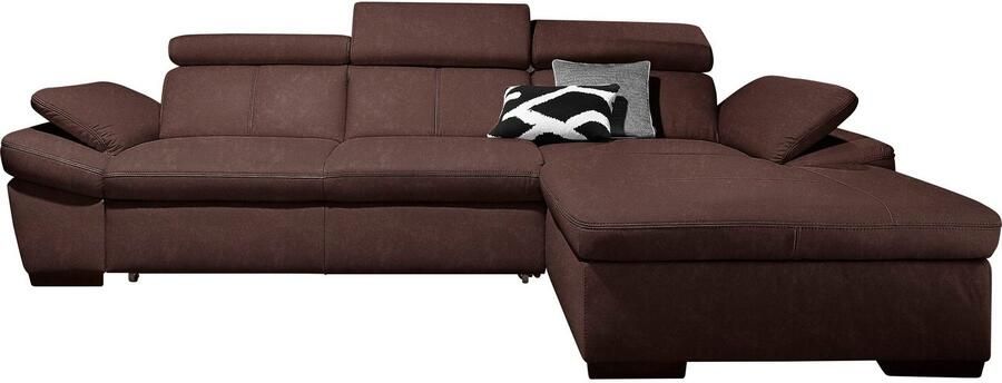 Exxpo sofa fashion Hoekbank Salerno klassieke moderne functionele bank hoog zitcomfort L-vorm inclusief verstelbare hoofdsteun en armleuning naar keuze met slaapfunctie - Foto 3