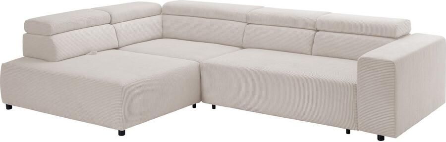 Exxpo sofa fashion Hoekbank VITTORIO met comfortfuncties comfortabel en modern cord L-vorm incl. hoofdsteun- en zitdiepteverstelling optioneel met bedfunctie - Foto 5