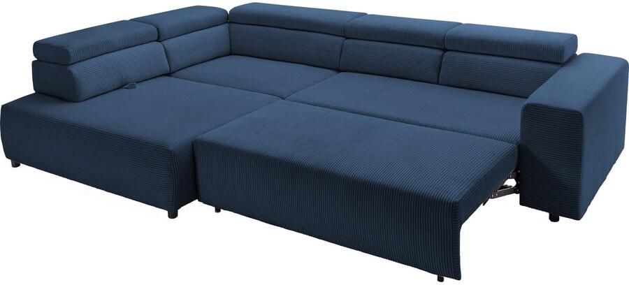 Exxpo sofa fashion Hoekbank VITTORIO met comfortfuncties comfortabel en modern cord L-vorm incl. hoofdsteun- en zitdiepteverstelling optioneel met bedfunctie - Foto 3