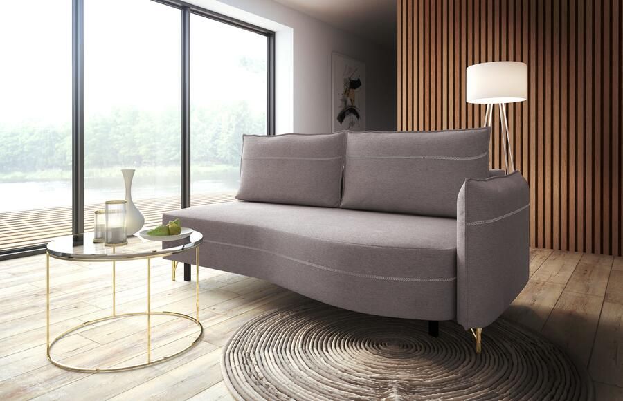 Exxpo sofa fashion Loungebank Ortis met geweldige contrastnaad solitair meubel comfortabel smalle armleuning - Foto 6