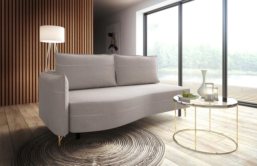 Exxpo sofa fashion Loungebank Ortis met geweldige contrastnaad solitair meubel comfortabel smalle armleuning - Foto 6
