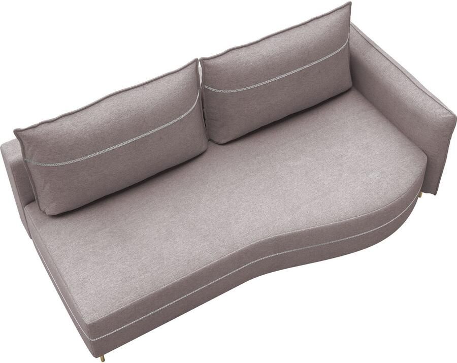 Exxpo sofa fashion Loungebank Ortis met geweldige contrastnaad solitair meubel comfortabel smalle armleuning