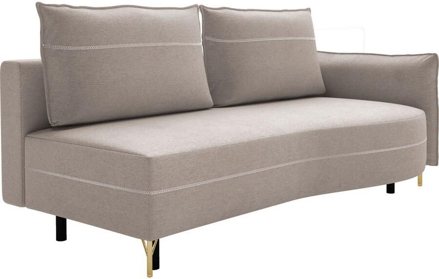 Exxpo sofa fashion Loungebank Ortis met geweldige contrastnaad solitair meubel comfortabel smalle armleuning - Foto 2