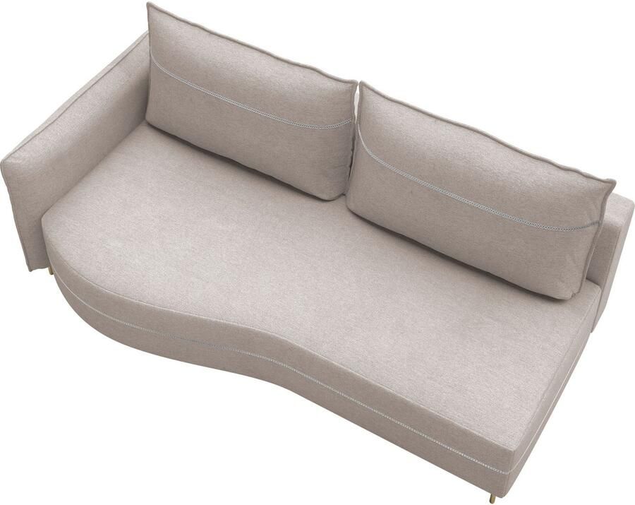 Exxpo sofa fashion Loungebank Ortis met geweldige contrastnaad solitair meubel comfortabel smalle armleuning