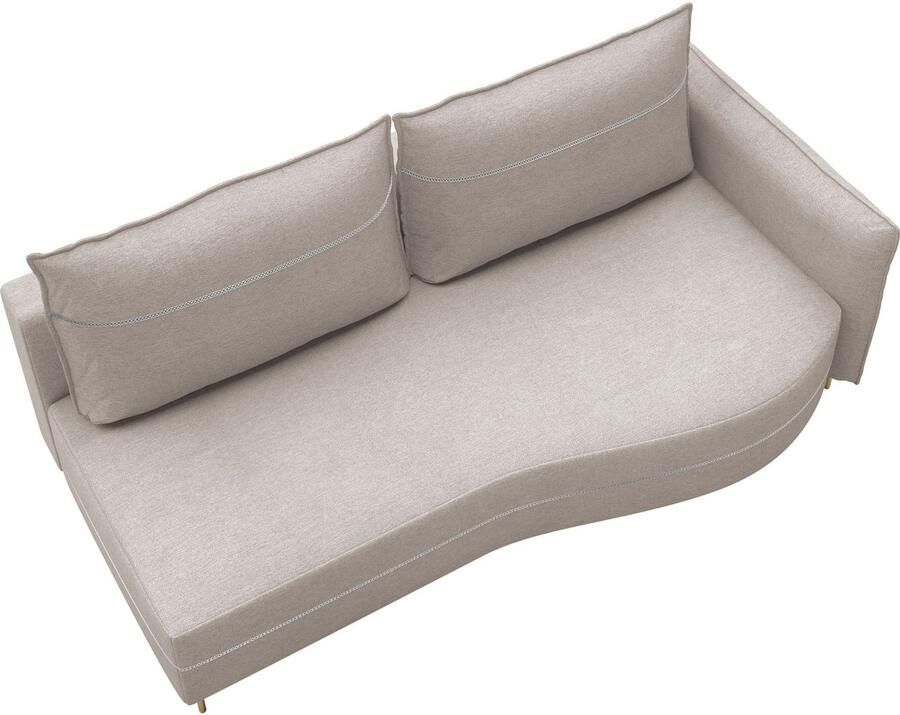 Exxpo sofa fashion Loungebank Ortis met geweldige contrastnaad solitair meubel comfortabel smalle armleuning