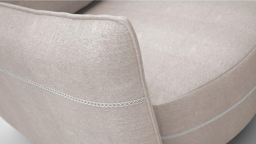 Exxpo sofa fashion Loungebank Ortis met geweldige contrastnaad solitair meubel comfortabel smalle armleuning - Foto 3