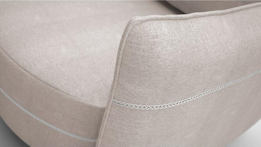 Exxpo sofa fashion Loungebank Ortis met geweldige contrastnaad solitair meubel comfortabel smalle armleuning - Foto 3