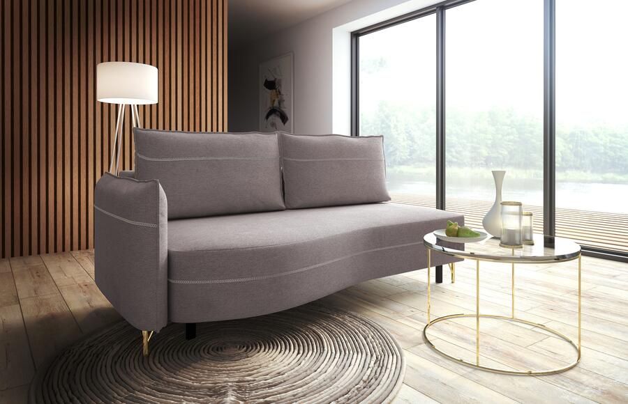 Exxpo sofa fashion Loungebank Ortis met geweldige contrastnaad solitair meubel comfortabel smalle armleuning - Foto 6