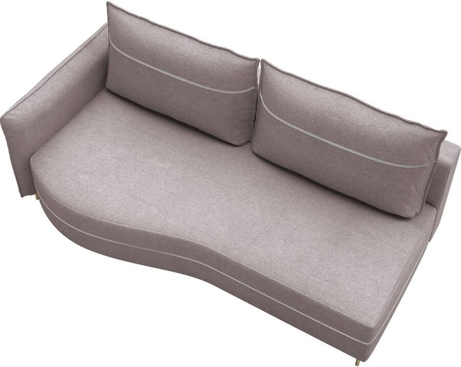Exxpo sofa fashion Loungebank Ortis met geweldige contrastnaad solitair meubel comfortabel smalle armleuning