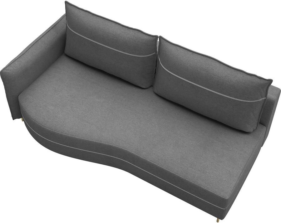 Exxpo sofa fashion Loungebank Ortis met geweldige contrastnaad solitair meubel comfortabel smalle armleuning