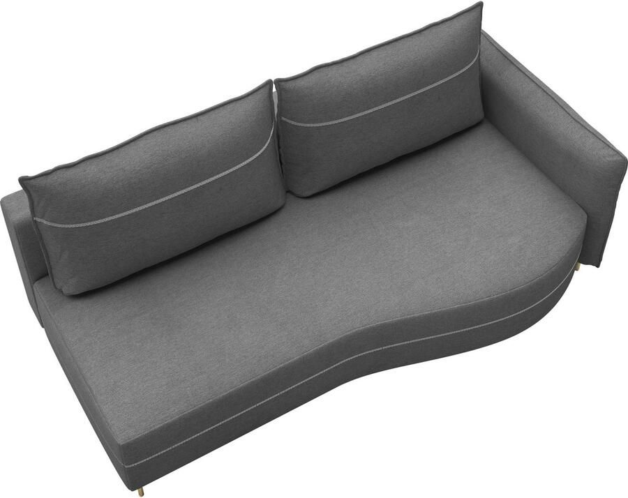 Exxpo sofa fashion Loungebank Ortis met geweldige contrastnaad solitair meubel comfortabel smalle armleuning
