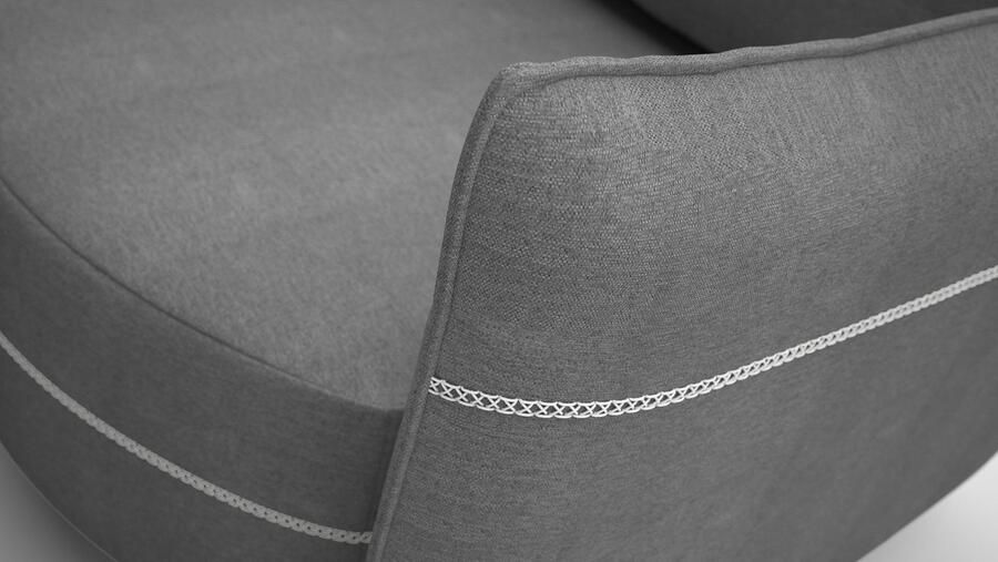 Exxpo sofa fashion Loungebank Ortis met geweldige contrastnaad solitair meubel comfortabel smalle armleuning - Foto 3