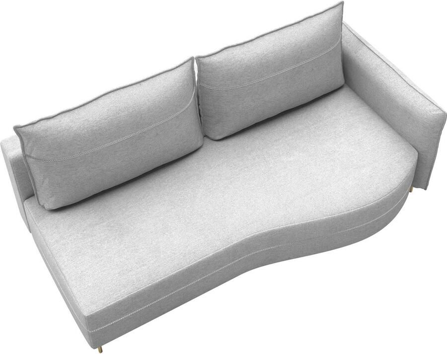 Exxpo sofa fashion Loungebank Ortis met geweldige contrastnaad solitair meubel comfortabel smalle armleuning