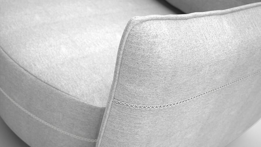 Exxpo sofa fashion Loungebank Ortis met geweldige contrastnaad solitair meubel comfortabel smalle armleuning - Foto 3