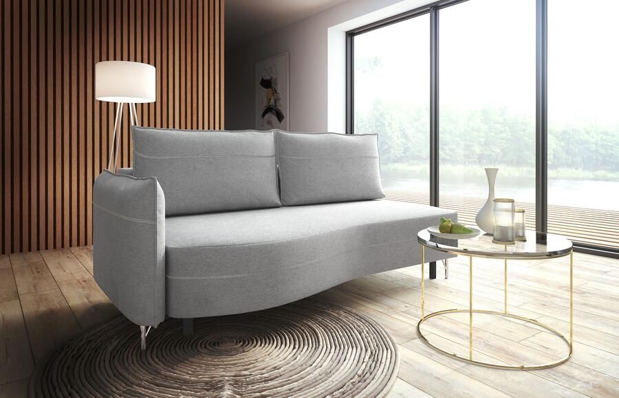 Exxpo sofa fashion Loungebank Ortis met geweldige contrastnaad solitair meubel comfortabel smalle armleuning - Foto 6