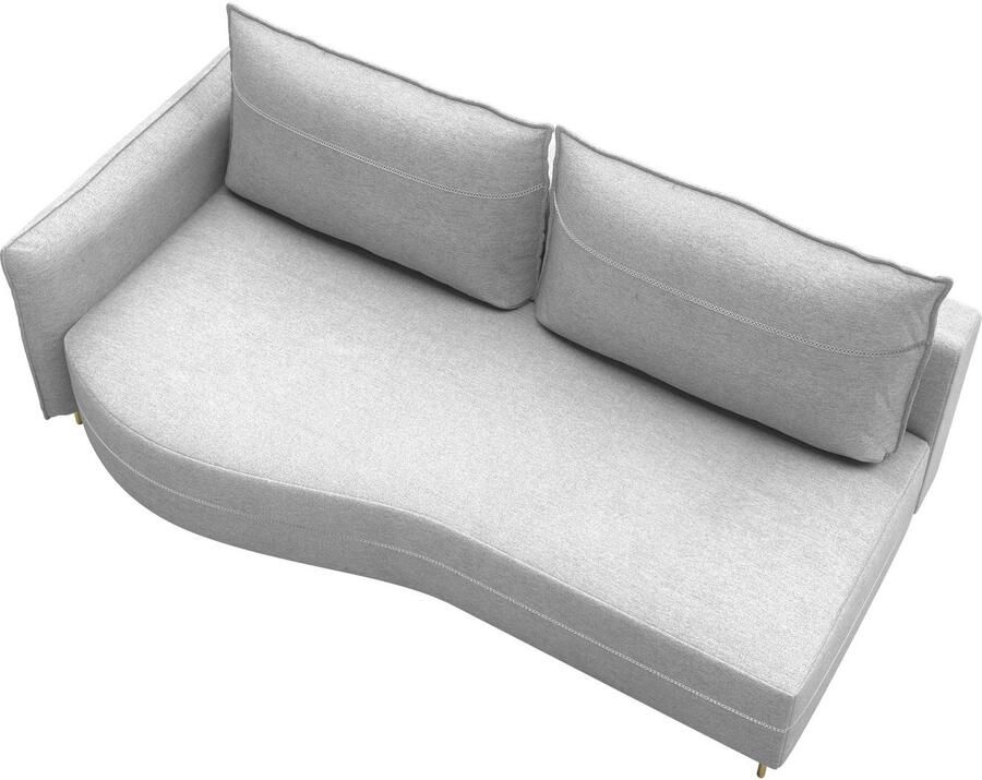 Exxpo sofa fashion Loungebank Ortis met geweldige contrastnaad solitair meubel comfortabel smalle armleuning
