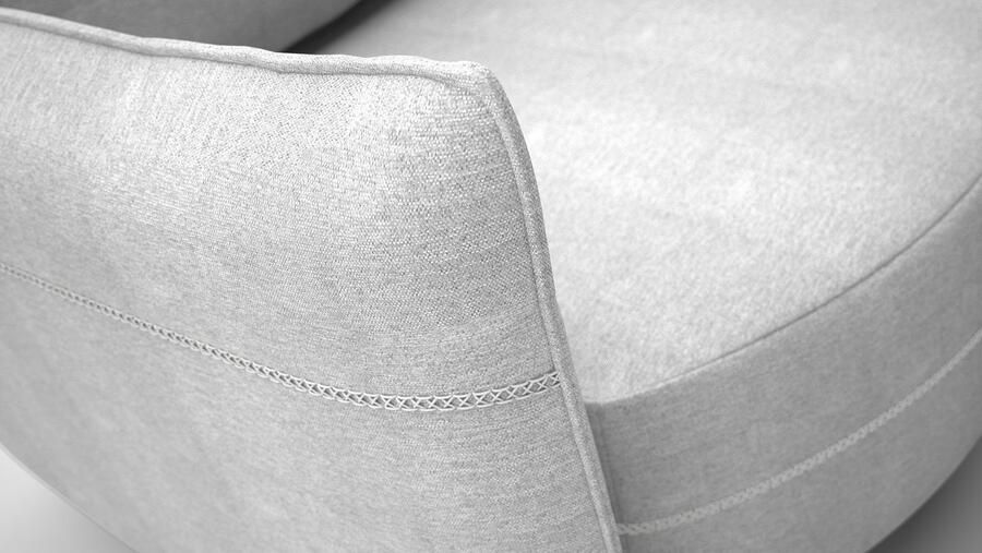 Exxpo sofa fashion Loungebank Ortis met geweldige contrastnaad solitair meubel comfortabel smalle armleuning - Foto 3