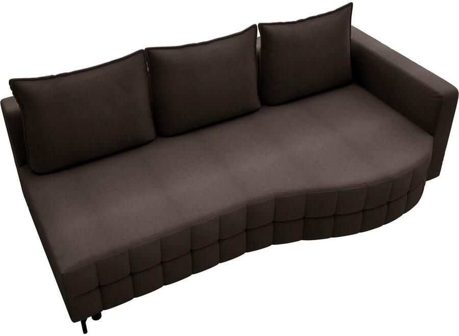 Exxpo sofa fashion Loungebank T wiggy slaapbank met bedfunctie en bedlade comfortabele bonellvering super zitcomfort elegante vormtaal