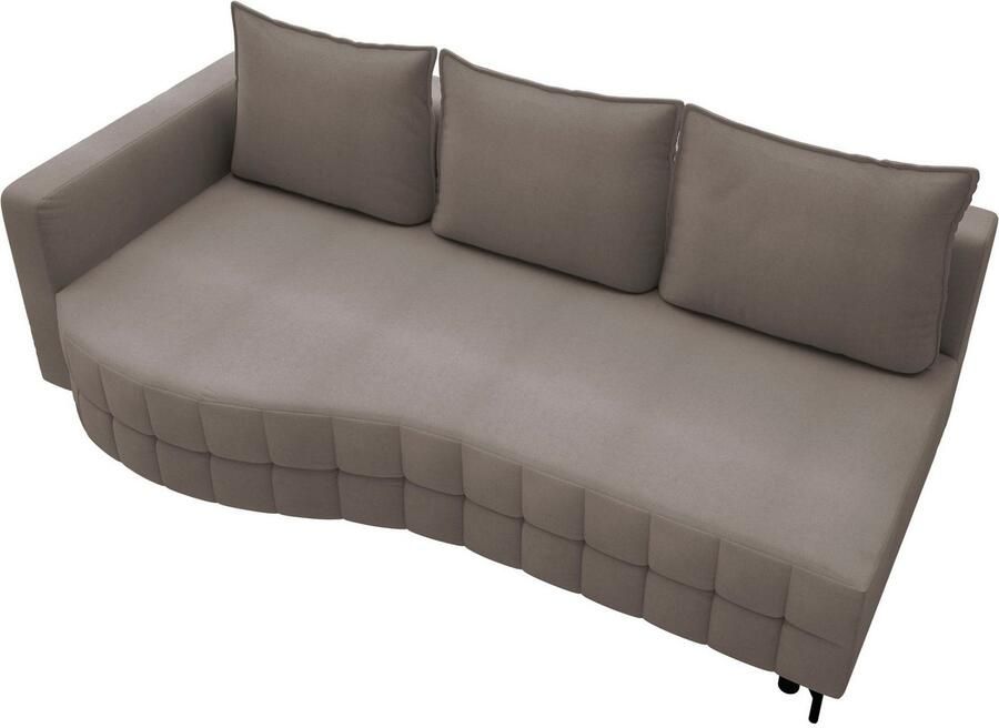 Exxpo sofa fashion Loungebank T wiggy slaapbank met bedfunctie en bedlade comfortabele bonellvering super zitcomfort elegante vormtaal