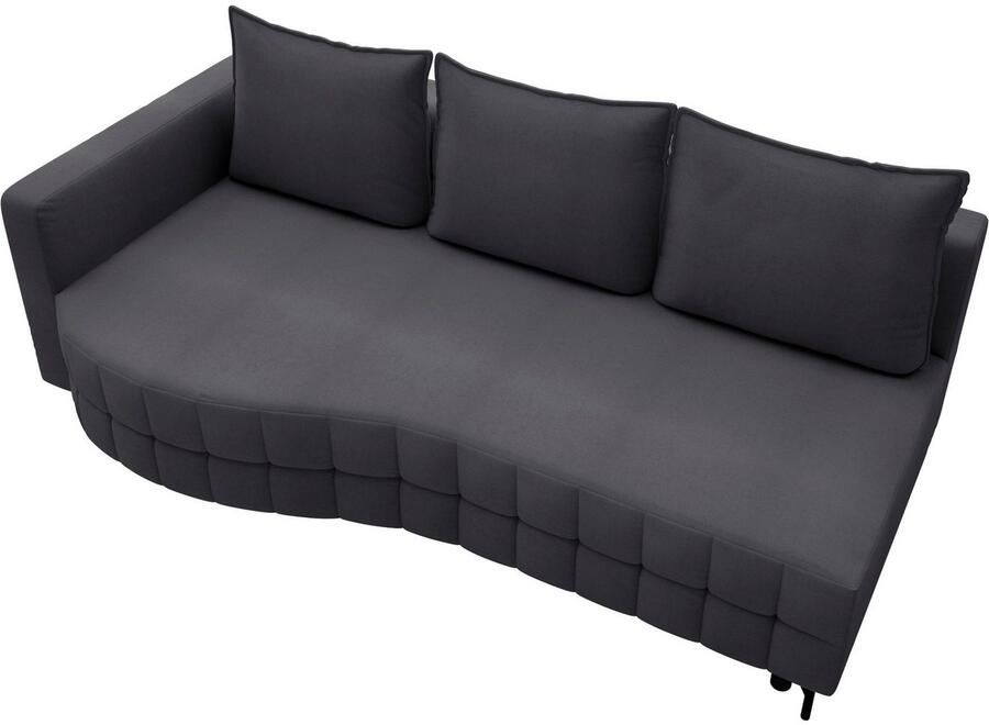 Exxpo sofa fashion Loungebank T wiggy slaapbank met bedfunctie en bedlade comfortabele bonellvering super zitcomfort elegante vormtaal