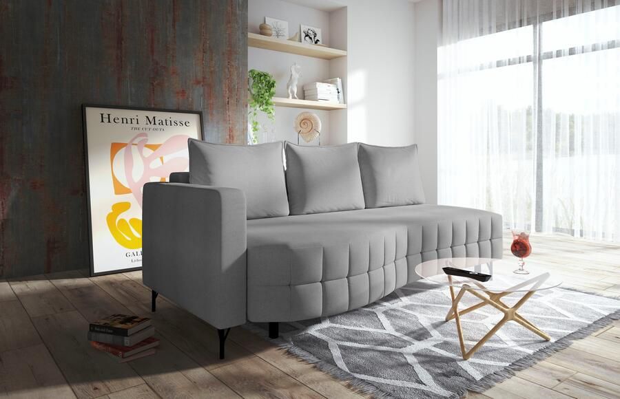 Exxpo sofa fashion Loungebank T wiggy slaapbank met bedfunctie en bedlade comfortabele bonellvering super zitcomfort elegante vormtaal - Foto 6