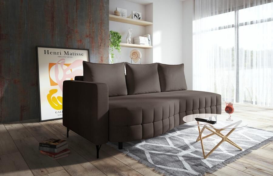 Exxpo sofa fashion Loungebank T wiggy slaapbank met bedfunctie en bedlade comfortabele bonellvering super zitcomfort elegante vormtaal - Foto 6