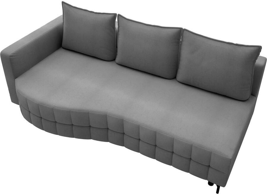 Exxpo sofa fashion Loungebank T wiggy slaapbank met bedfunctie en bedlade comfortabele bonellvering super zitcomfort elegante vormtaal