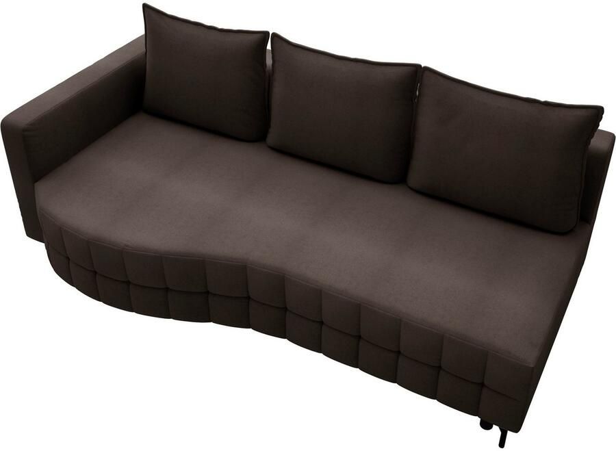 Exxpo sofa fashion Loungebank T wiggy slaapbank met bedfunctie en bedlade comfortabele bonellvering super zitcomfort elegante vormtaal