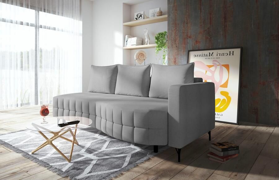 Exxpo sofa fashion Loungebank T wiggy slaapbank met bedfunctie en bedlade comfortabele bonellvering super zitcomfort elegante vormtaal - Foto 6