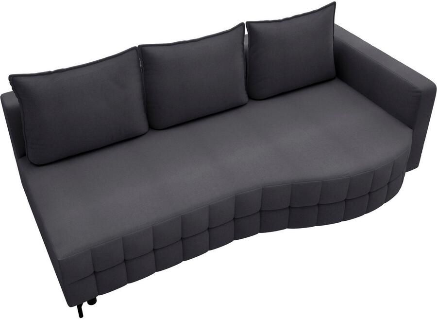 Exxpo sofa fashion Loungebank T wiggy slaapbank met bedfunctie en bedlade comfortabele bonellvering super zitcomfort elegante vormtaal