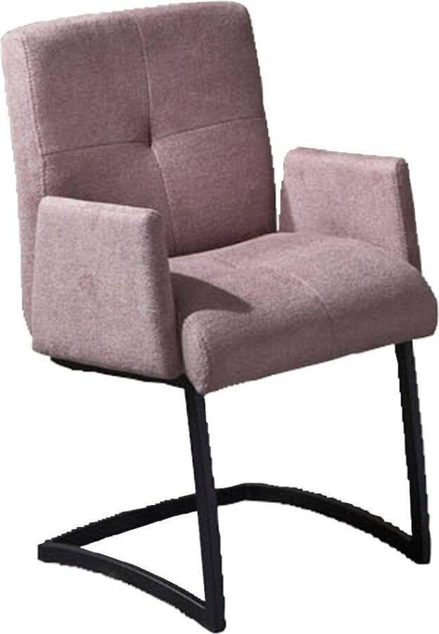 Exxpo sofa fashion Vrijdragende stoel Affogato met comfortabele armleuningen aantrekkelijke kruisnaad in de rugleuning