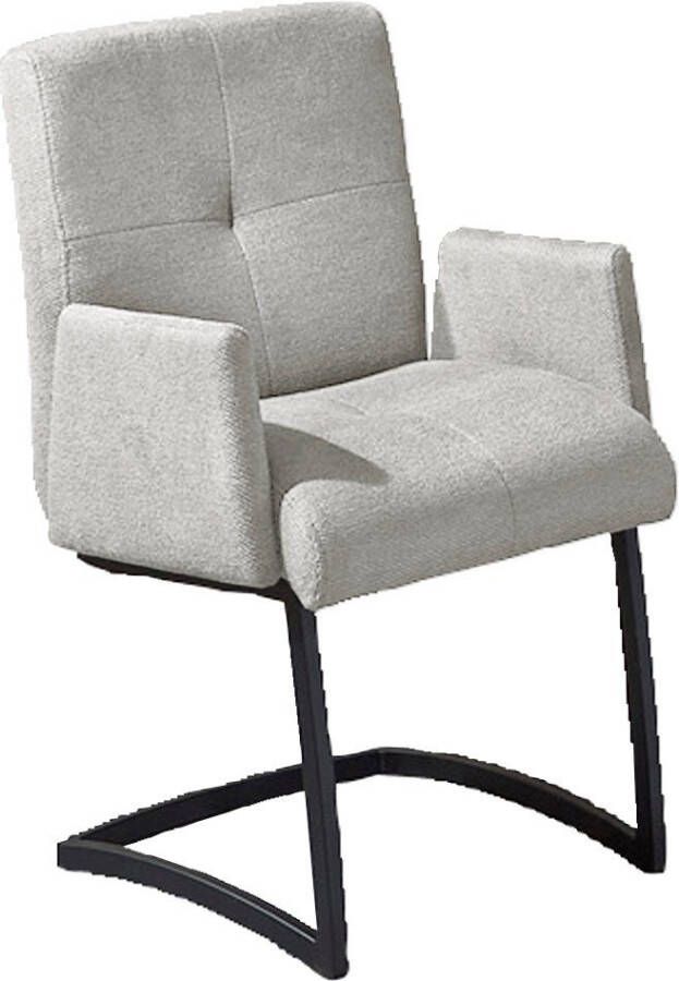 Exxpo sofa fashion Vrijdragende stoel Affogato met comfortabele armleuningen aantrekkelijke kruisnaad in de rugleuning