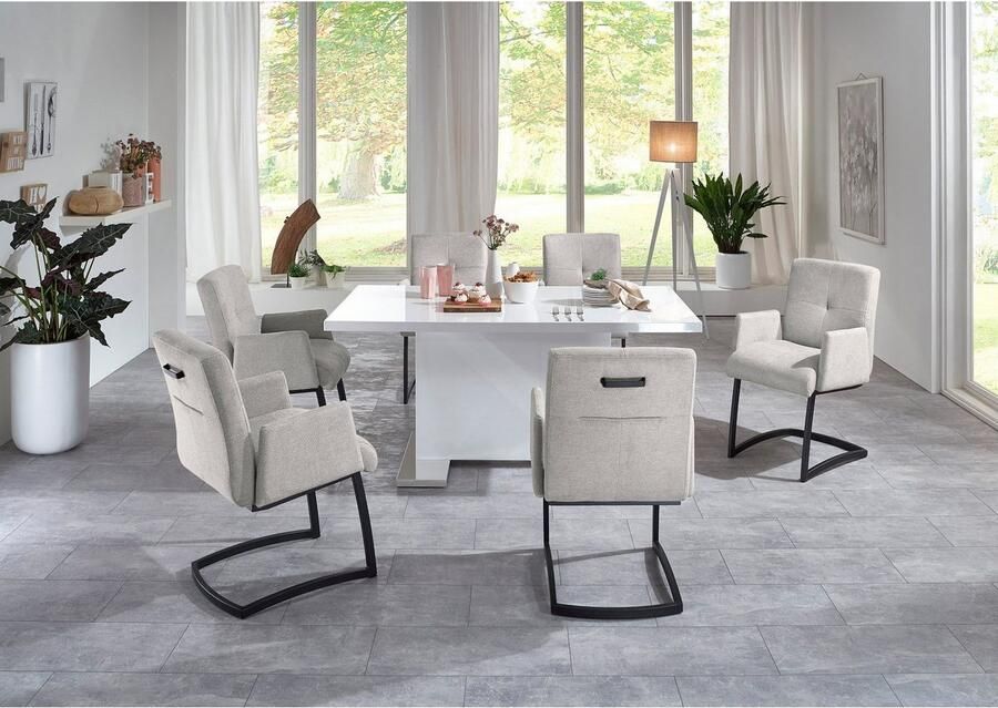 Exxpo sofa fashion Vrijdragende stoel Affogato met comfortabele armleuningen aantrekkelijke kruisnaad in de rugleuning - Foto 3