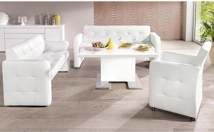Exxpo sofa fashion Eetkamerstoel Barista lounge stoel op wielen met hoge bodemvrijheid smalle armleuningen totale breedte ca. 61 cm comfortabele zithoogte ca. 49 cm - Foto 8