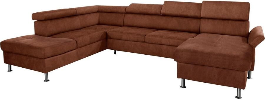 Exxpo sofa fashion Zithoek Maretto comfortabel en handig uitgebreide zittingstikking U-vorm inclusief hoofdeindeverstelling voor meer zitcomfort optioneel bedfunctie - Foto 4