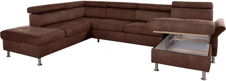 Exxpo sofa fashion Zithoek Maretto comfortabel en handig uitgebreide zittingstikking U-vorm inclusief hoofdeindeverstelling voor meer zitcomfort optioneel bedfunctie - Foto 9