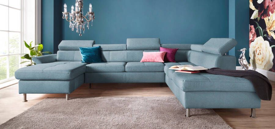 Exxpo sofa fashion Zithoek Maretto comfortabel en handig uitgebreide zittingstikking U-vorm inclusief hoofdeindeverstelling voor meer zitcomfort optioneel bedfunctie - Foto 3