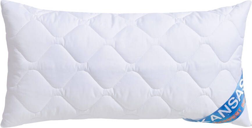 F.a.n. Frankenstolz Microfiberkussen Kansas met katoenen hoes en rits in 40x80 of 80x80 cm hoofdkussen van microvezel made in germany - Foto 3