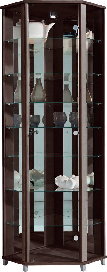 Fif möbel Hoekvitrinekast TRIO Hoekvitrine Glasvitrine 1x Glazen deur perfect voor verzamelaars verzamelvitrine - Foto 10