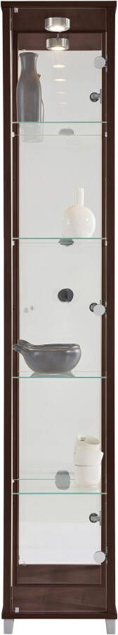 Fif möbel Vitrinekast OPTIMA Staande vitrine Glasvitrine 1x Glazen deur perfect voor verzamelaars verzamelvitrine