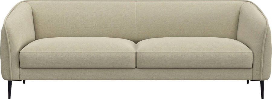 FLEXLUX 3-zitsbank Belle Designsofa Couch Zitting van hoogwaardig koudschuim en stalen nogsagvering - Foto 7