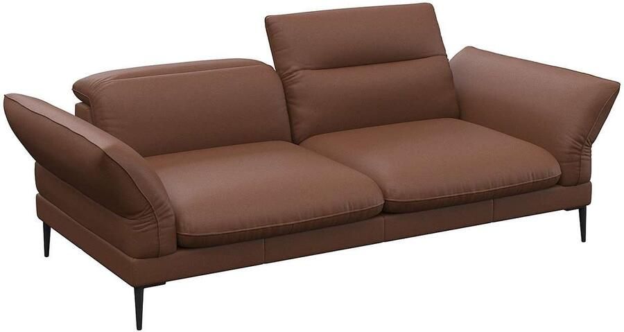 FLEXLUX 2 5-zits Salino functie-sofa relaxsofa Bank met arm- en hoofdeinde verstellingen koudschuim & staalgolven - Foto 4
