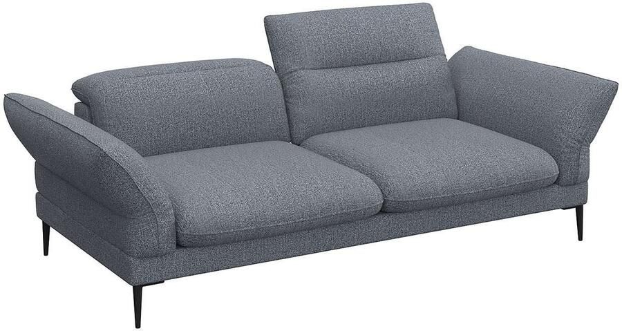 FLEXLUX 2 5-zits Salino functie-sofa relaxsofa Bank met arm- en hoofdeinde verstellingen koudschuim & staalgolven - Foto 4