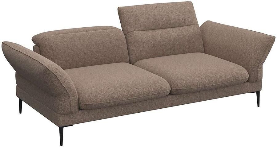 FLEXLUX 2 5-zits Salino functie-sofa relaxsofa Bank met arm- en hoofdeinde verstellingen koudschuim & staalgolven - Foto 4
